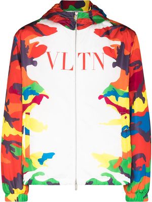Valentino VLTN Camouflage zip-up jacket - White