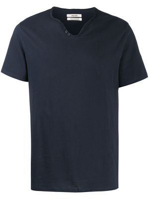 Zadig&Voltaire Monastir Henley-neck T-shirt - Blue