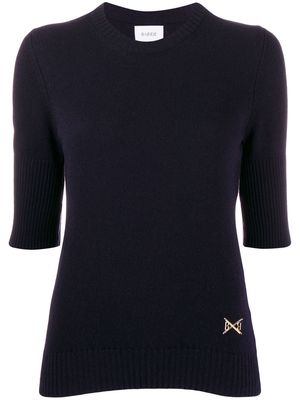 Barrie short-sleeved cashmere top - Blue