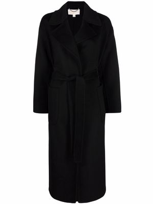 Michael Michael Kors double face belted long-length robe coat - Black