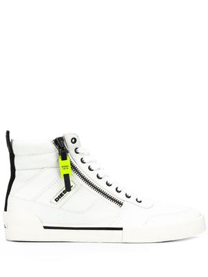 Diesel side zip sneakers - White