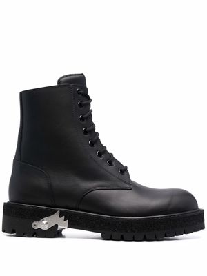 Off-White metallic-detail ankle boots - Black