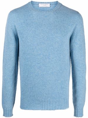 Société Anonyme crewneck knitted merino jumper - Blue