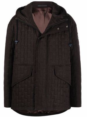 Giorgio Armani reversible hooded jacket - Brown