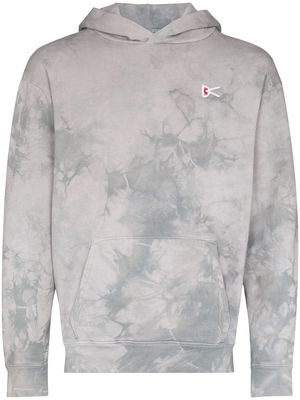 District Vision Mudita tie-dye print hoodie - Grey