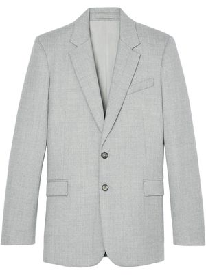 WARDROBE.NYC single-breasted merino wool blazer - Grey
