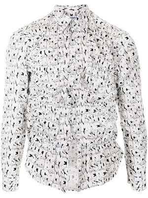 Comme Des Garçons Shirt logo-print cotton shirt - White