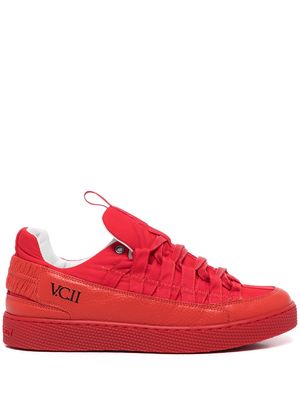 Pierre Hardy low-top leather sneakers - Red