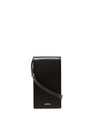 Juun.J logo-lettering leather wallet - Black