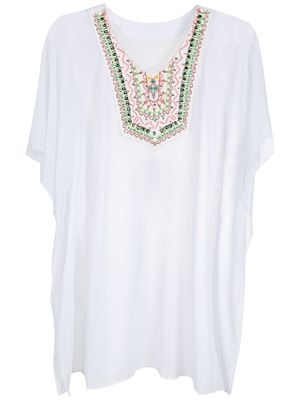Olympiah embroidered beach dress - White