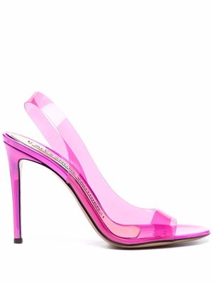 Alexandre Vauthier transparent slingback sandals - Pink