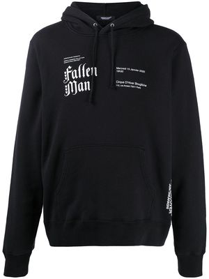 UNDERCOVER slogan-print hoodie - Black