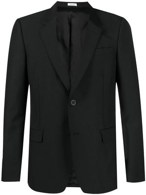 Alexander McQueen single-breasted blazer jacket - Black