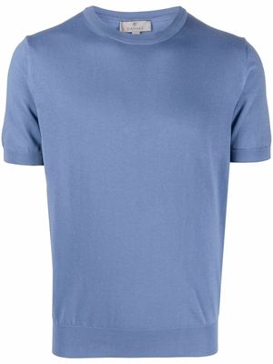 Canali round neck short-sleeved T-shirt - Blue
