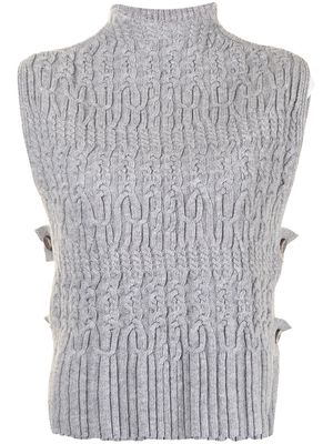 Ports 1961 textured knit sleeveless top - Grey