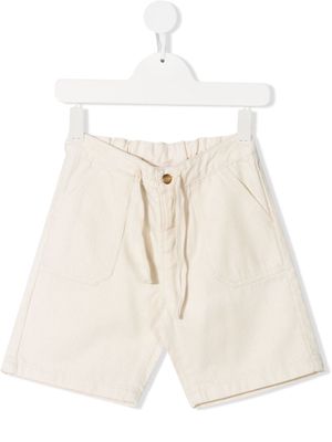 Knot elasticated-waistband shorts - Neutrals