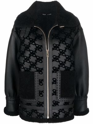 Fendi monogram biker jacket - Black