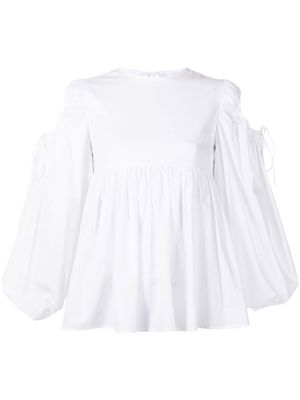 Cecilie Bahnsen Janis cotton long-sleeve blouse - White