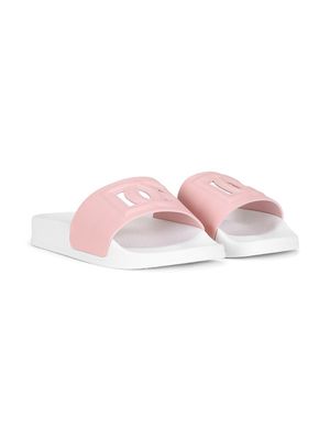 Dolce & Gabbana Kids cut-out detail slides - Pink