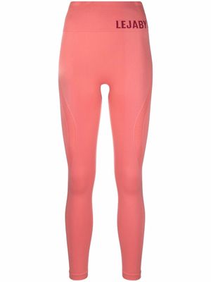Maison Lejaby logo-print stretch leggings - Pink