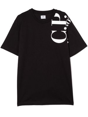 C.P. Company Kids logo-print cotton T-shirt - Black