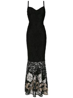 Olympiah lace long dress - Black