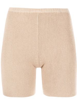 SABLYN ribbed knit cycling shorts - Brown