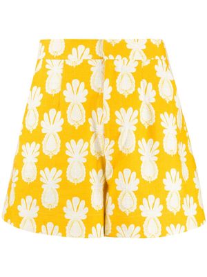 La DoubleJ Good Butt pineapple-print shorts - Yellow