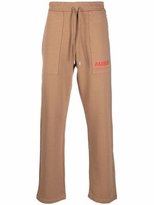 AMBUSH logo-print track pants - Neutrals