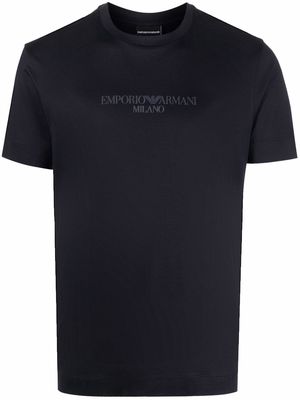 Emporio Armani logo-print crewneck T-shirt - Blue