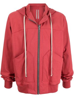 Rick Owens classic zipped hoodie - Red