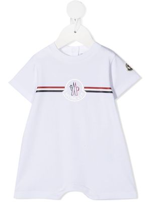 Moncler Enfant logo patch bodysuit - White