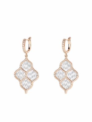 Boghossian 18kt rose gold Titanium Fiber rain diamond earrings - Pink