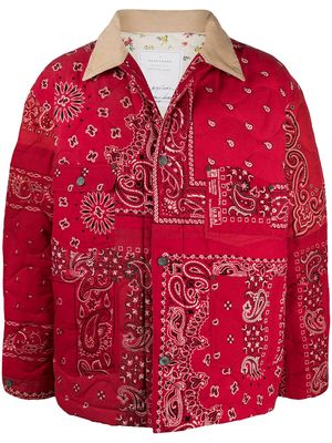 Readymade paisley quilted coat - Red