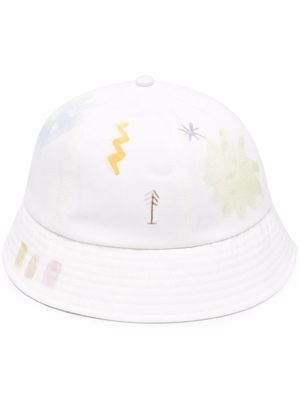 MCQ doodle print bucket hat - White