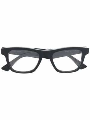 Bottega Veneta Eyewear rectangular-frame glasses - Black