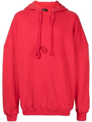 We11done rear-logo oversized hoodie - Red