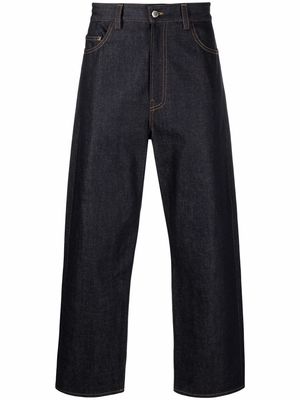 Sunnei wide-leg straight-cut denim jeans - Blue