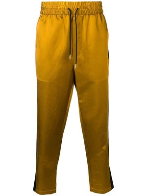 AMI Paris Track Pants With Contrasted Side Bands - Gold