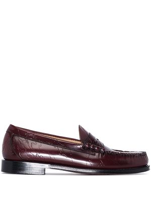 G.H. Bass & Co. x Maharishi Weejun Larson embossed loafers - Red