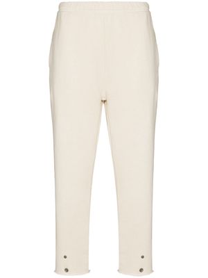 Les Tien elasticated cotton track pants - White