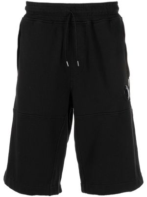 C.P. Company Lens-detail cotton track shorts - Black