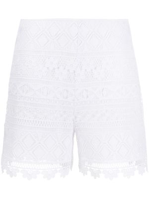 Vivetta embroidered contrast panel shorts - White