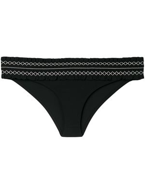 Tory Burch smocking bikini briefs - Black