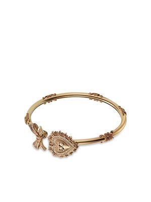 Dolce & Gabbana 18kt yellow gold Devotion diamond heart bracelet