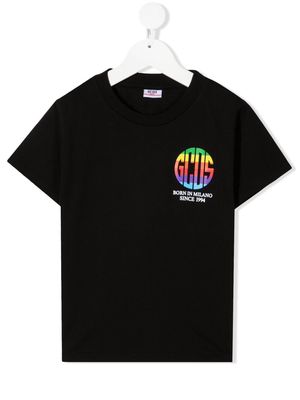Gcds Kids logo-print cotton T-shirt - Black