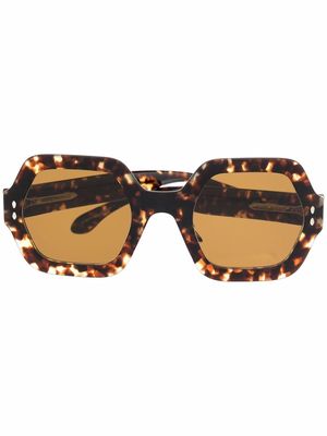 Isabel Marant Eyewear oversized frame sunglasses - Brown