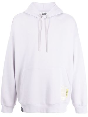 izzue logo-print oversize hoodie - Purple