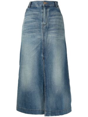 Balenciaga high-waisted denim skirt - Blue
