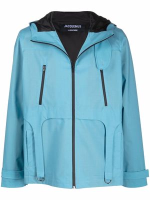 Jacquemus Draio hooded parka jacket - Blue